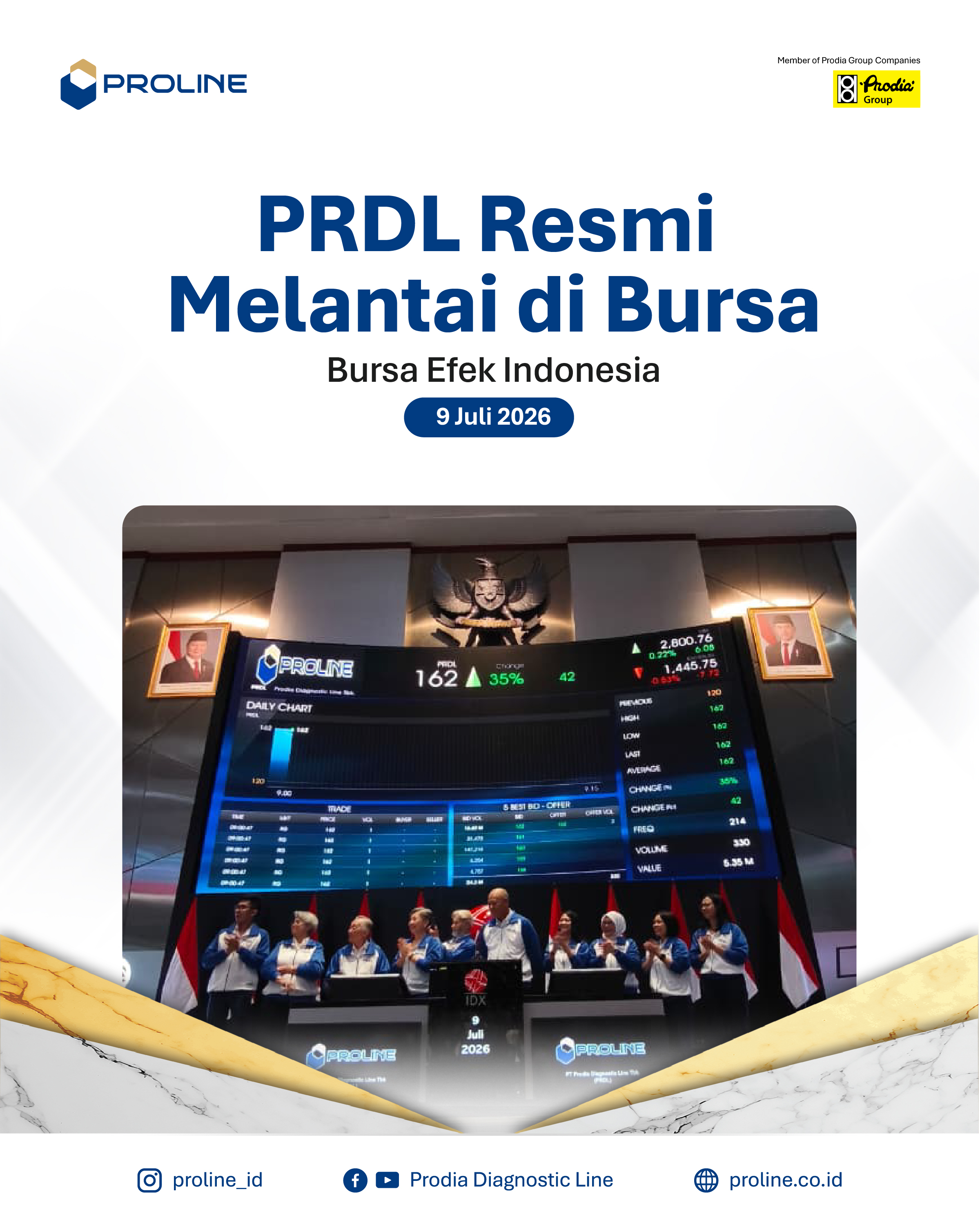 PT Prodia Diagnostic Line Tbk Melantai di Bursa_4